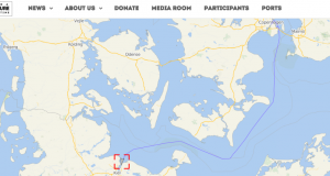 Position of Al Awda (The Return) around noon local time today.