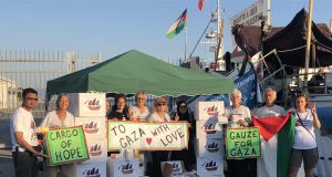 First boxes of medical supplies arrive at AlAwda in port of Naples